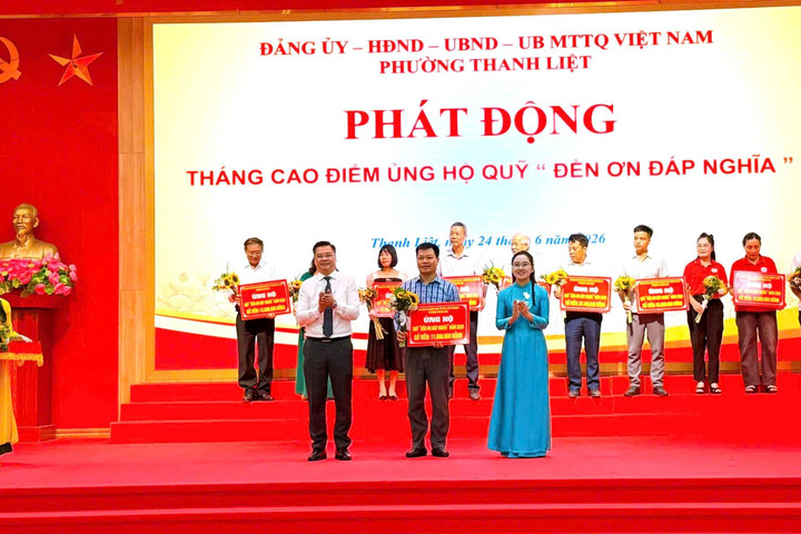 Thanh Liệt phát động Tháng cao điểm ủng hộ Quỹ “Đền ơn đáp nghĩa” năm 2026