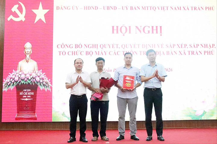 Xã Trần Phú kiện toàn tổ chức bộ máy tại 15 thôn sau sắp xếp