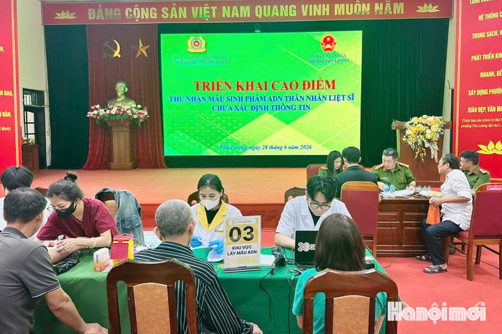 Xã Đại Thanh hoàn thành thu nhận mẫu ADN của 90 thân nhân liệt sĩ