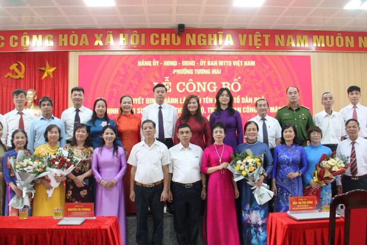 Phường Tương Mai công bố 51 tổ dân phố mới