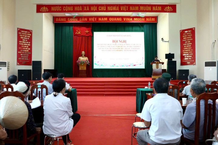 Xã Sơn Đồng đối thoại với người dân về triển khai Dự án Khu nhà ở xã hội