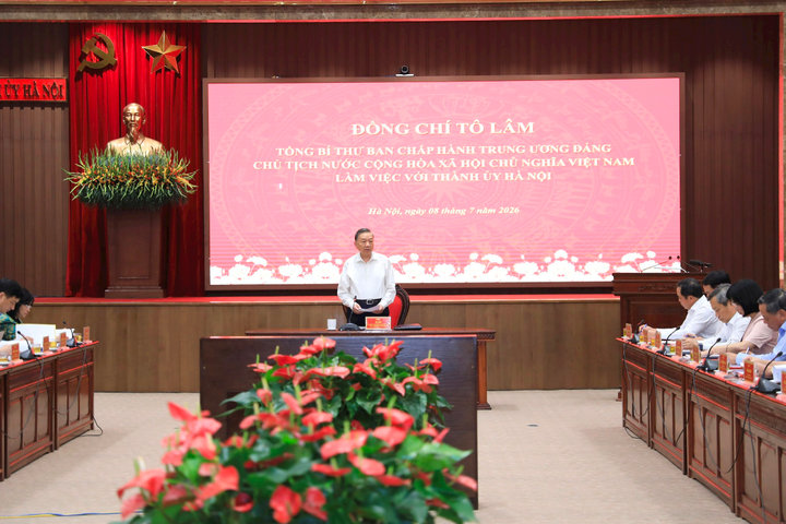 Tổng Bí thư, Chủ tịch nước Tô Lâm làm việc với Ban Thường vụ Thành ủy Hà Nội