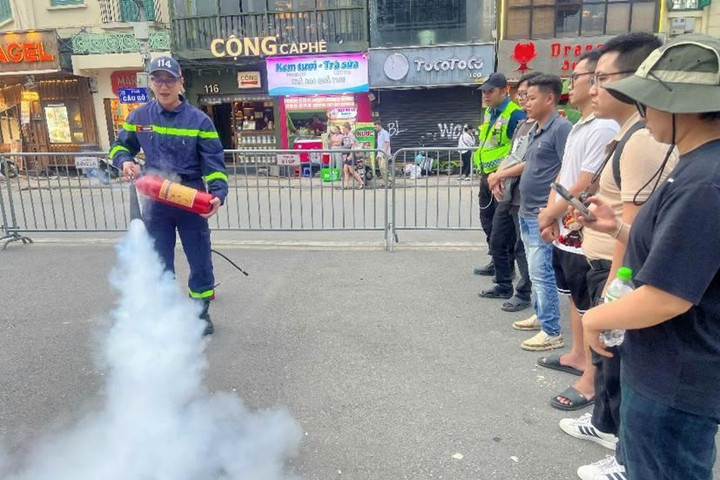 Huấn luyện nghiệp vụ phòng cháy, chữa cháy phục vụ Chương trình "Tổ quốc bình yên"
