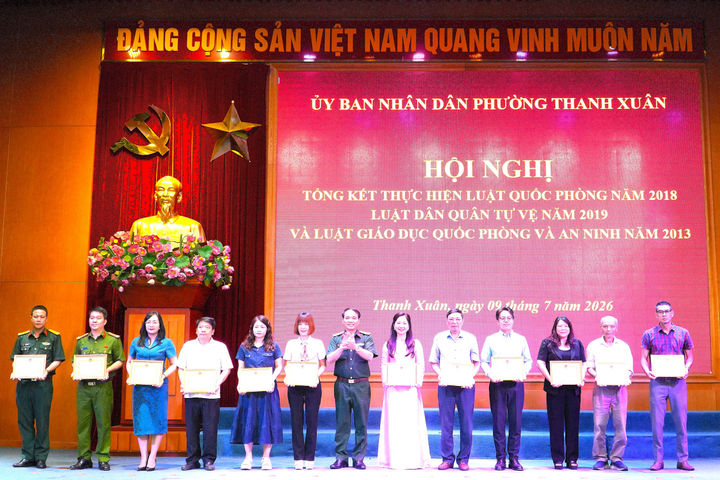 Phường Thanh Xuân đạt nhiều kết quả trong thực hiện các luật về quốc phòng, an ninh