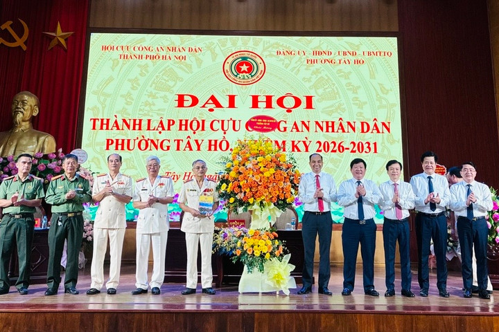 Phường Tây Hồ thành lập Hội Cựu Công an nhân dân phường nhiệm kỳ 2026-2031