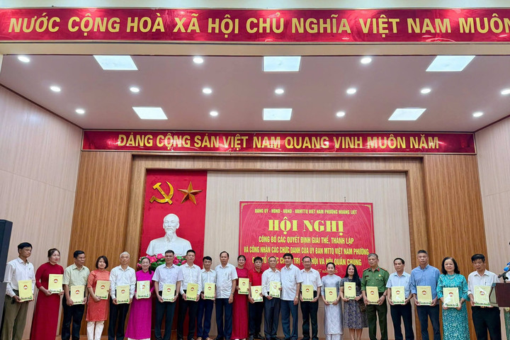 Phường Hoàng Liệt hoàn thành kiện toàn tổ chức đoàn thể chính trị - xã hội