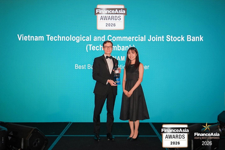 Techcombank lập kỷ lục 4 năm liên tiếp được vinh danh “Ngân hàng tốt nhất Việt Nam” bởi FinanceAsia