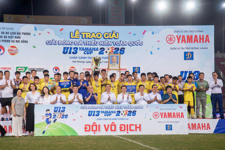Sông Lam Nghệ An lần thứ 11 vô địch Giải U13 toàn quốc 2026