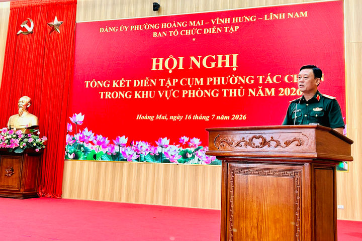 Ba phường Hoàng Mai, Vĩnh Hưng, Lĩnh Nam sẵn sàng phương án tác chiến phòng thủ ngay trong thời bình