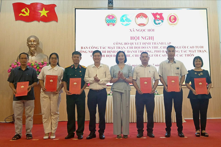 Xã Ngọc Hồi kiện toàn tổ chức Mặt trận và các đoàn thể thôn sau sắp xếp