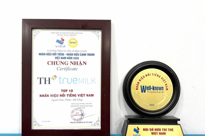 TH true MILK được vinh danh top 10 Nhãn hiệu nổi tiếng Việt Nam năm 2026