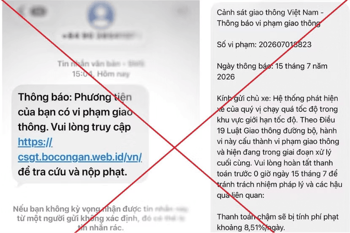 Giả mạo Cổng Dịch vụ công lừa nộp "phạt nguội"