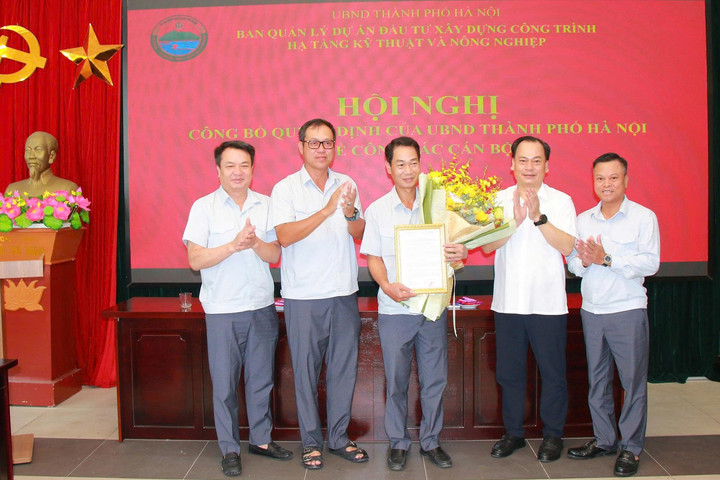 Ban Quản lý dự án đầu tư xây dựng công trình hạ tầng kỹ thuật và nông nghiệp Hà Nội có thêm Phó Giám đốc