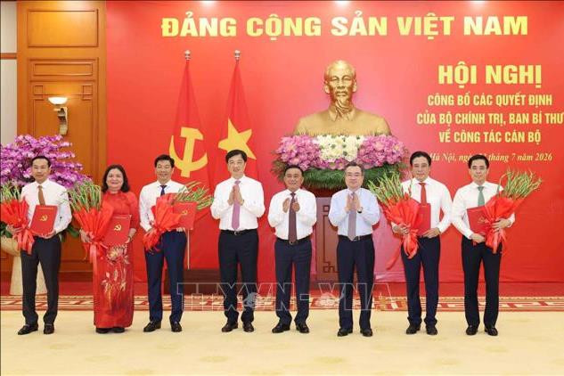 Hội nghị công bố các quyết định của Bộ Chính trị, Ban Bí thư về công tác cán bộ