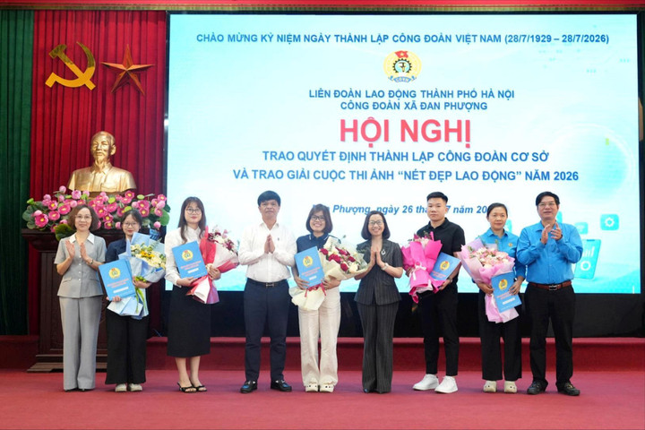 Thành lập 8 Công đoàn cơ sở tại doanh nghiệp trên địa bàn xã Đan Phượng