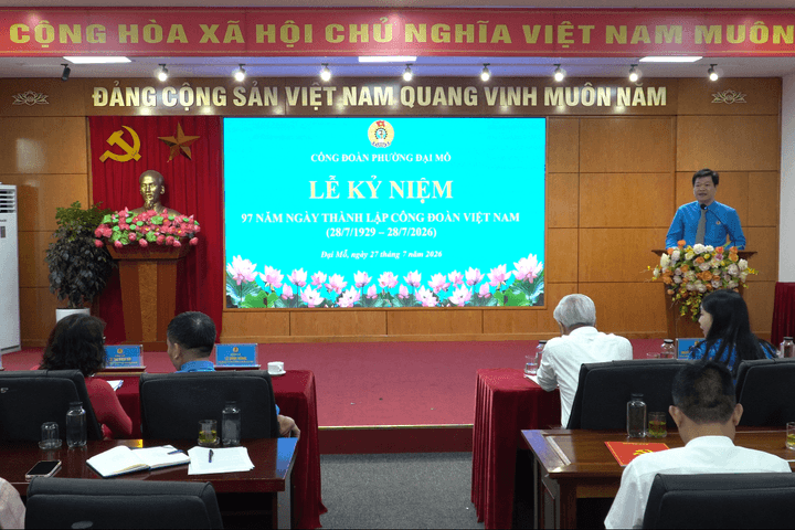Phường Đại Mỗ: Sôi nổi các hoạt động kỷ niệm 97 năm Ngày thành lập Công đoàn Việt Nam và chăm lo cho người lao động