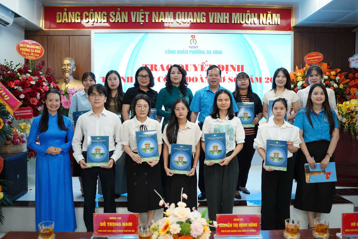 Công đoàn phường Ba Đình kết nạp 456 đoàn viên, đạt 300% chỉ tiêu năm 2026