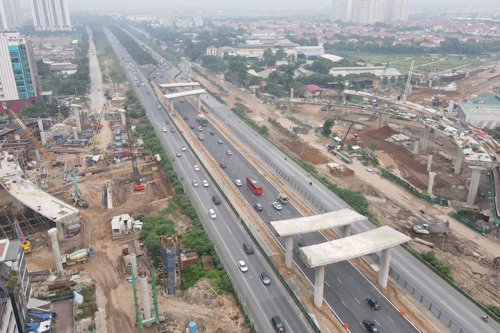 Tăng tốc thi công nút giao Vành đai 3,5 - Đại lộ Thăng Long