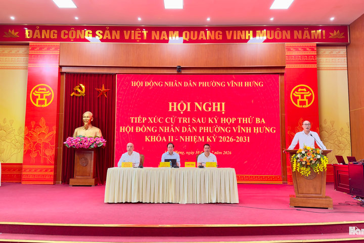 Phường Vĩnh Hưng tiếp xúc cử tri sau kỳ họp thứ 3 HĐND phường