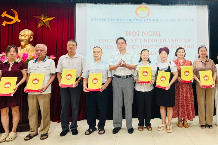 Phường Văn Miếu - Quốc Tử Giám công bố 35 Chi hội Khuyến học tổ dân phố