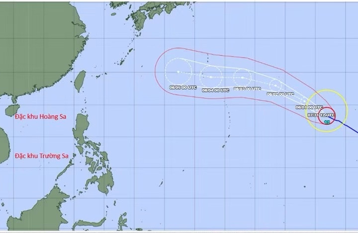 Siêu bão DOLPHIN có thể gây gió mạnh cấp 7, sóng biển cao 4m tại đặc khu Hoàng Sa, Trường Sa