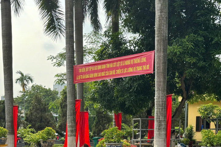 Ngày 2-8, Hà Nội triển khai lấy mẫu hài cốt liệt sĩ tại Nghĩa trang liệt sĩ Nhổn