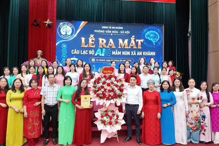 Xã An Khánh ra mắt Câu lạc bộ AI mầm non và mô hình Kho học liệu AI mầm non