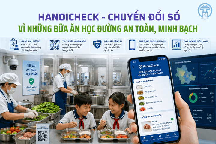 HanoiCheck giúp khắc phục điểm nghẽn an toàn thực phẩm và số hóa dinh dưỡng