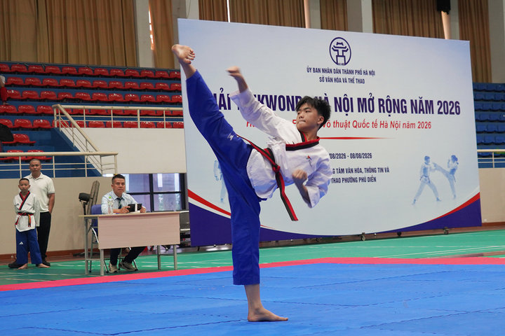 Hơn 350 vận động viên tranh tài tại Giải Taekwondo Hà Nội mở rộng năm 2026