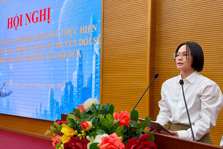 Phường Ô Chợ Dừa triển khai cao điểm 100 ngày thực hiện các nhiệm vụ trọng tâm về chuyển đổi số