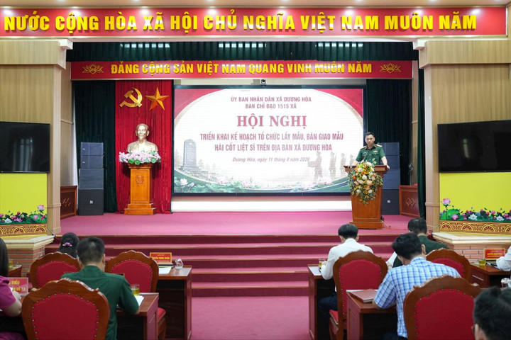 Xã Dương Hòa triển khai lấy mẫu hài cốt liệt sĩ phục vụ giám định ADN
