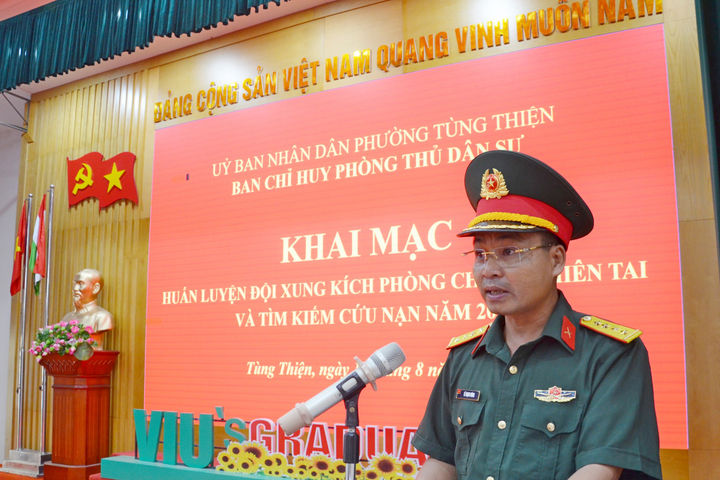Phường Tùng Thiện chủ động ứng phó thiên tai, sự cố