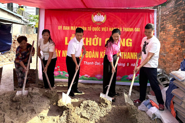 Khởi công xây dựng Nhà Đại đoàn kết cho hộ cận nghèo tại xã Thanh Oai