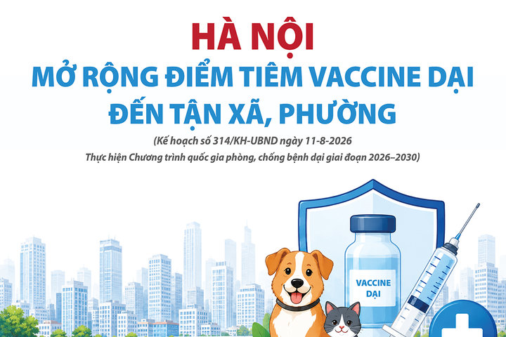 Hà Nội mở rộng điểm tiêm vaccine dại đến tận xã, phường