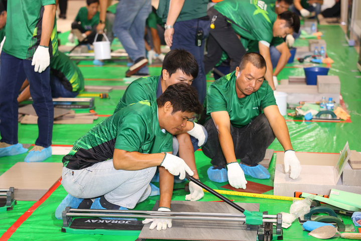 Thi tay nghề, tìm kiếm thợ ốp lát xuất sắc tham dự vòng khu vực