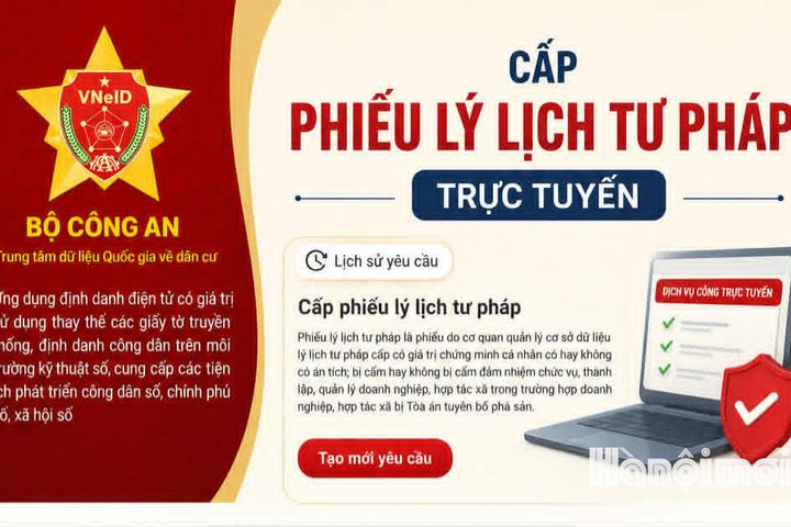 Các bước thực hiện cấp Phiếu lý lịch tư pháp trực tuyến