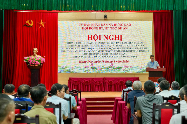 Xã Hưng Đạo phổ biến chính sách bồi thường tại dự án tuyến đường phía Tây Nam