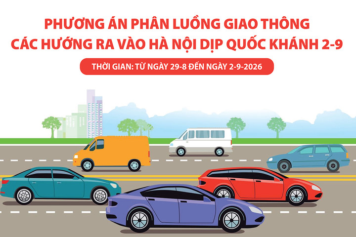 Hà Nội phân luồng giao thông dịp Quốc khánh 2-9
