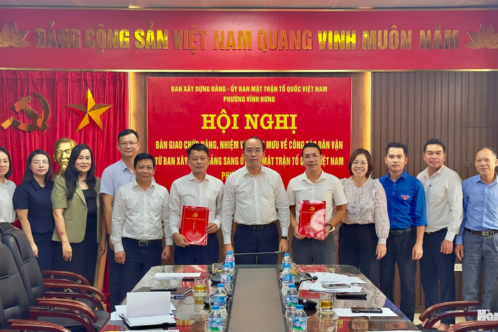 Phường Vĩnh Hưng chuyển giao nhiệm vụ tham mưu về công tác dân vận