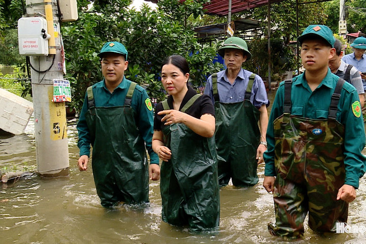 Sơn Tây chủ động ứng phó khi nước sông Tích dâng cao