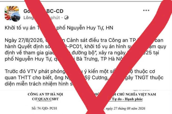 Xử phạt trường hợp đăng tải văn bản giả mạo quyết định khởi tố của Cơ quan điều tra