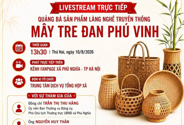Phú Nghĩa đưa sản phẩm làng nghề lên nền tảng số