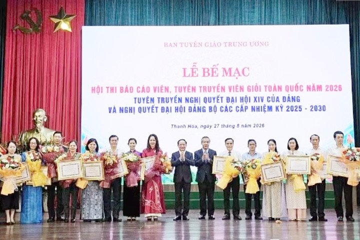 Trao giải cho các báo cáo viên, tuyên truyền viên giỏi toàn quốc năm 2026