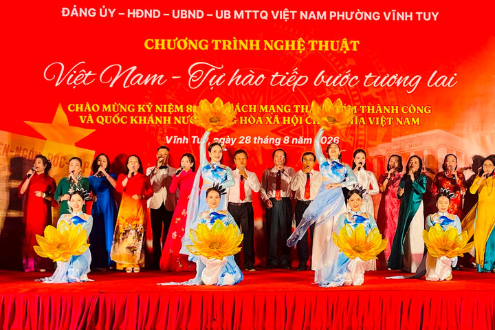 Phường Vĩnh Tuy tổ chức Chương trình nghệ thuật “Việt Nam - Tự hào tiếp bước tương lai”