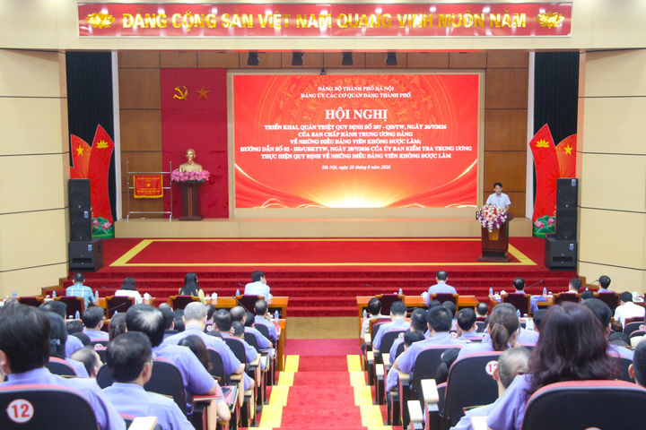 Đảng bộ các cơ quan Đảng TP Hà Nội quán triệt quy định về những điều đảng viên không được làm