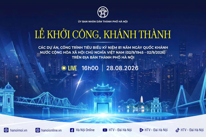 [Trực tiếp] Lễ khởi công, khánh thành các dự án, công trình tiêu biểu của Hà Nội