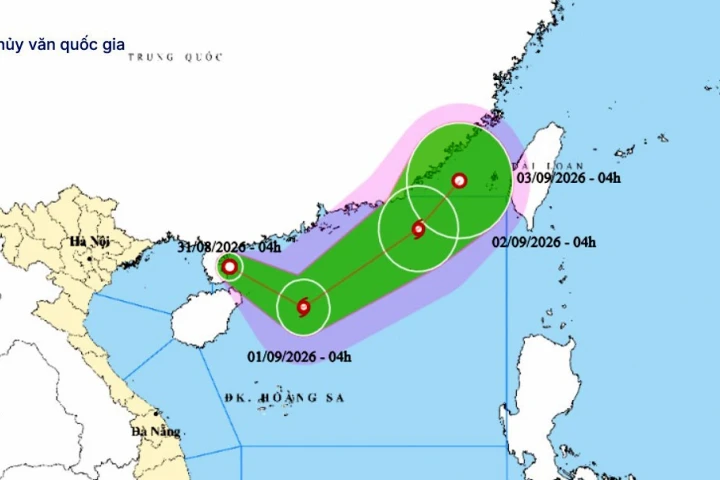 Biển Đông có áp thấp nhiệt đới