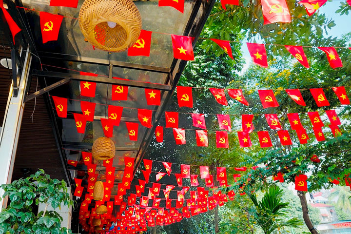 Phường Khương Đình rực rỡ cờ hoa mừng Quốc khánh 2-9