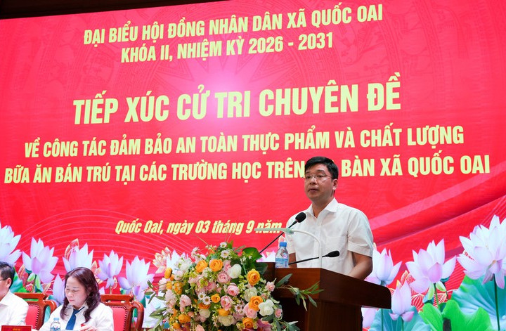 Quốc Oai: 100% học sinh ăn bán trú, siết kiểm soát an toàn thực phẩm