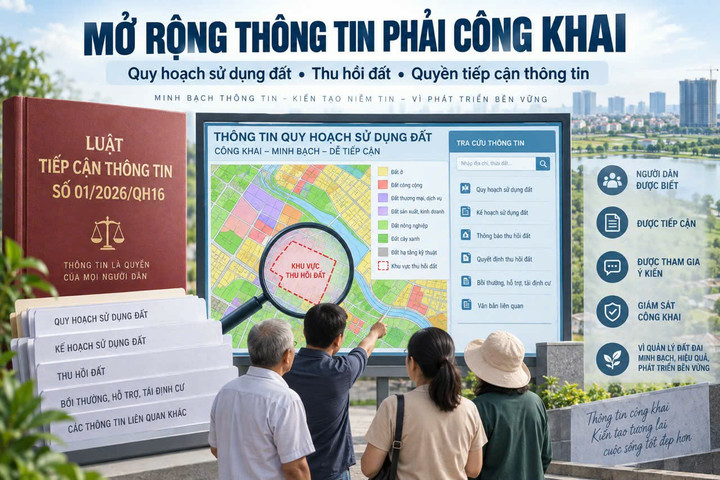 Luật Tiếp cận thông tin năm 2026: Mở rộng đáng kể các nhóm thông tin phải công khai